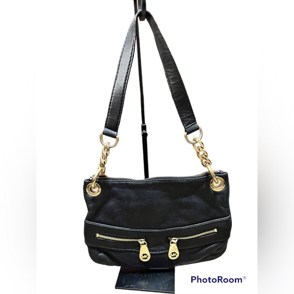 Michael Kors Black Leather Shoulder Bag - Picture 1 of 9